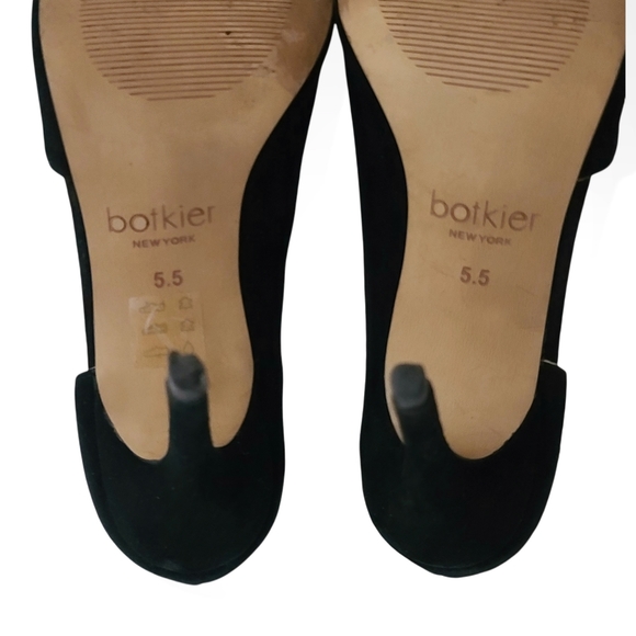 Botkier Adelia D'orsay Peep toe Slip on suede bootie heels size 5.5 - Picture 11 of 12